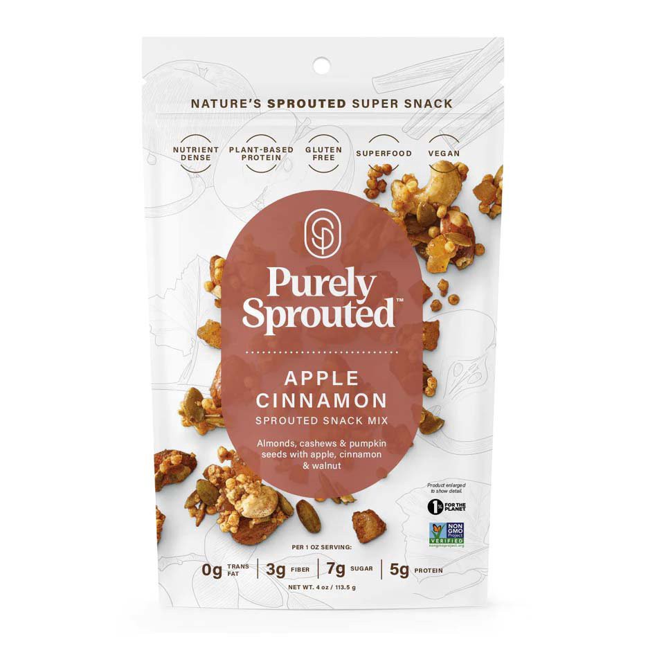 slide 1 of 1, Purely Sprouted Sprouted Apple Cinnamon Snack Mix 4 oz, 4 oz