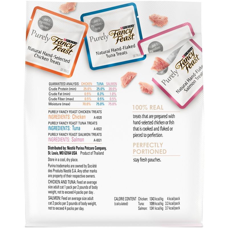 slide 2 of 11, Purina Fancy Feast Purely Seafood Meaty Cat Treats - 1.06oz/10ct Variety Pack, 10 ct; 1.06 oz