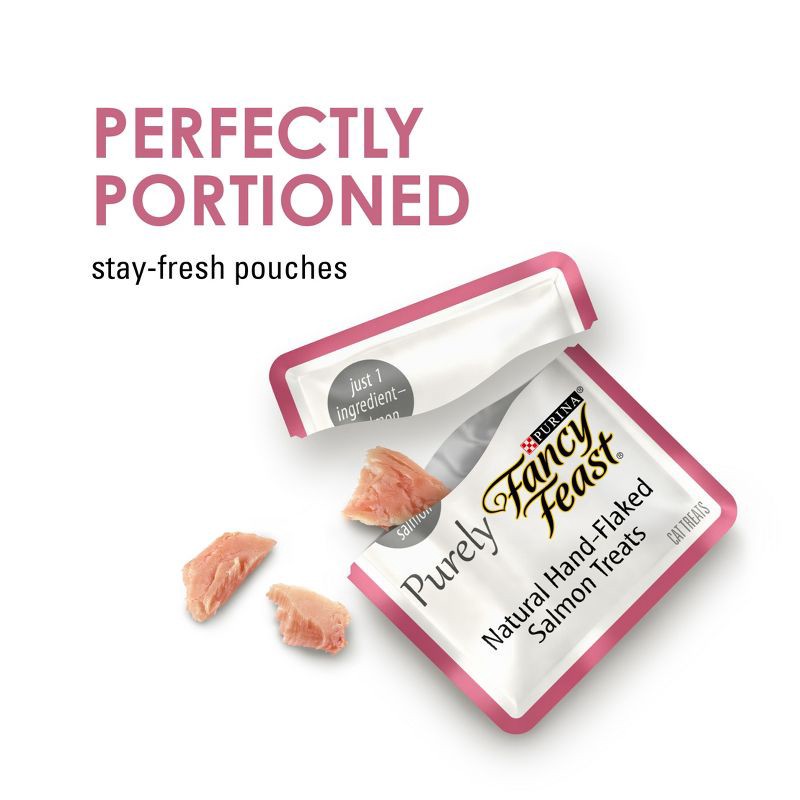 slide 9 of 11, Purina Fancy Feast Purely Seafood Meaty Cat Treats - 1.06oz/10ct Variety Pack, 10 ct; 1.06 oz