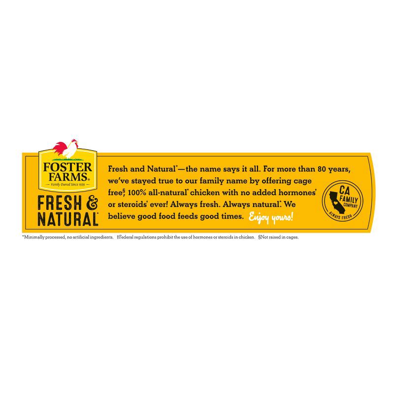 slide 3 of 5, Foster Farms Fresh & Natural USDA Party Wings - 2.48-3.64lbs - price per lb, per lb