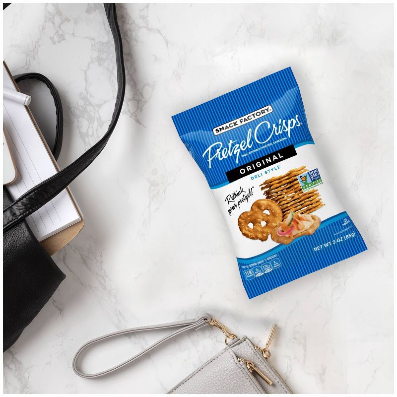 slide 2 of 7, Snack Factory Pretzel Crisps Original On-the-Go - 3oz, 3 oz