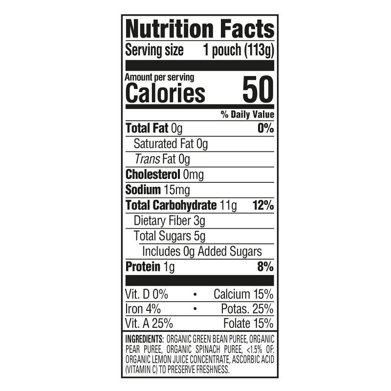 slide 9 of 11, Happy Baby Organics Clearly Crafted Stage 2 Green Beans, Spinach & Pears - 4oz, 4 oz