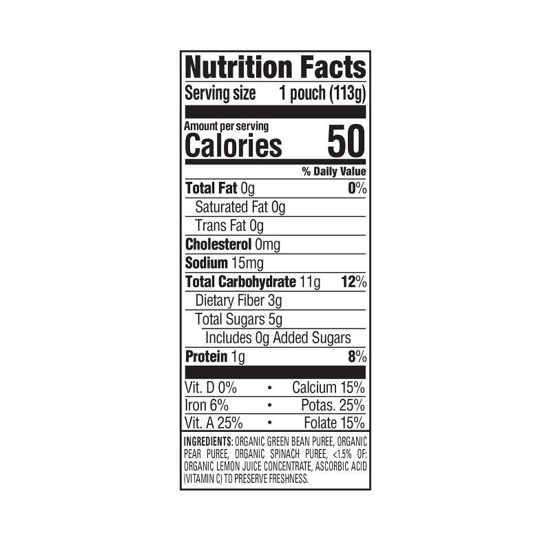 slide 11 of 11, Happy Baby Organics Clearly Crafted Stage 2 Green Beans, Spinach & Pears - 4oz, 4 oz