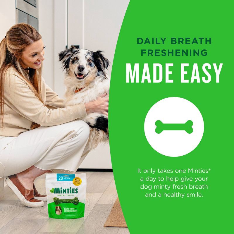 slide 6 of 7, VetIQ Minties - Dental Peppermint Flavor Dog Treat - Tiny/Small - 16oz, 16 oz