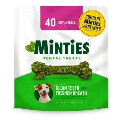VetIQ Minties - Dental Peppermint Flavor Dog Treat - Tiny/Small - 16oz