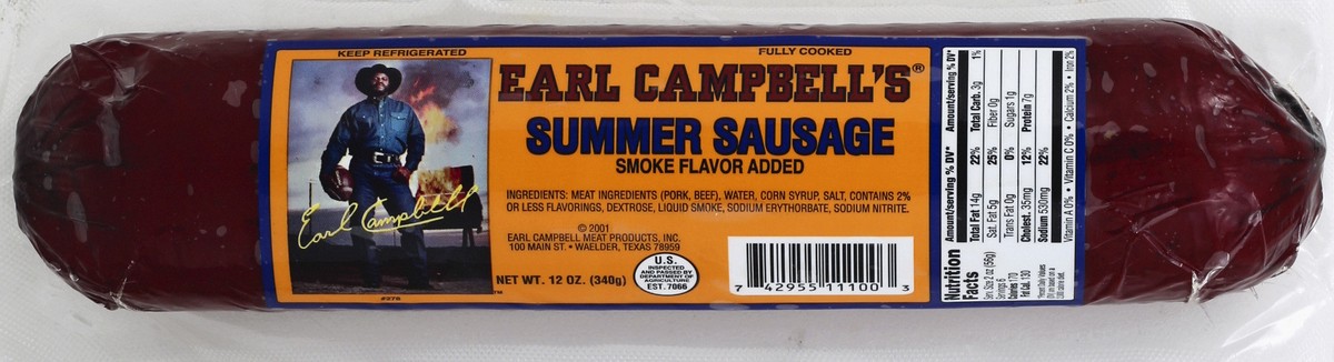 slide 5 of 6, Earl Campbell's Sausage 12 oz, 12 oz