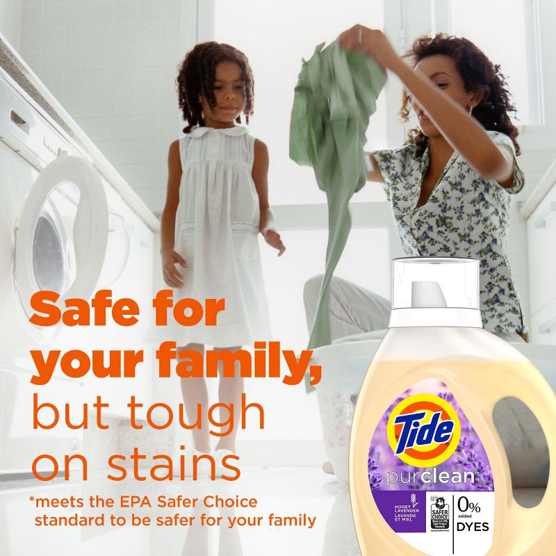 slide 2 of 9, Tide Purclean Honey Lavender HE Deep Cleaning Concentrated Liquid Laundry Detergent 48 Loads - 63 fl oz, 63 fl oz