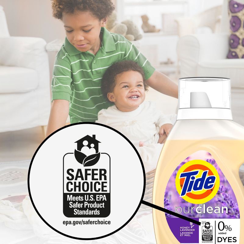slide 3 of 9, Tide Purclean Honey Lavender HE Deep Cleaning Concentrated Liquid Laundry Detergent 48 Loads - 63 fl oz, 63 fl oz