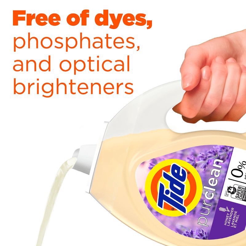 slide 4 of 9, Tide Purclean Honey Lavender HE Deep Cleaning Concentrated Liquid Laundry Detergent 48 Loads - 63 fl oz, 63 fl oz