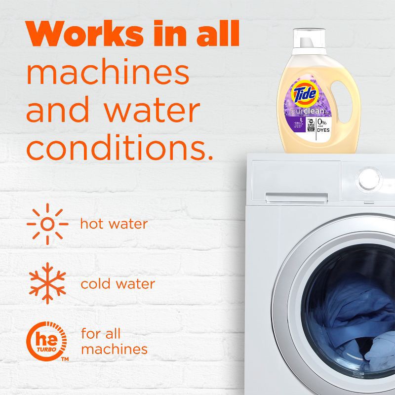 slide 6 of 9, Tide Purclean Honey Lavender HE Deep Cleaning Concentrated Liquid Laundry Detergent 48 Loads - 63 fl oz, 63 fl oz