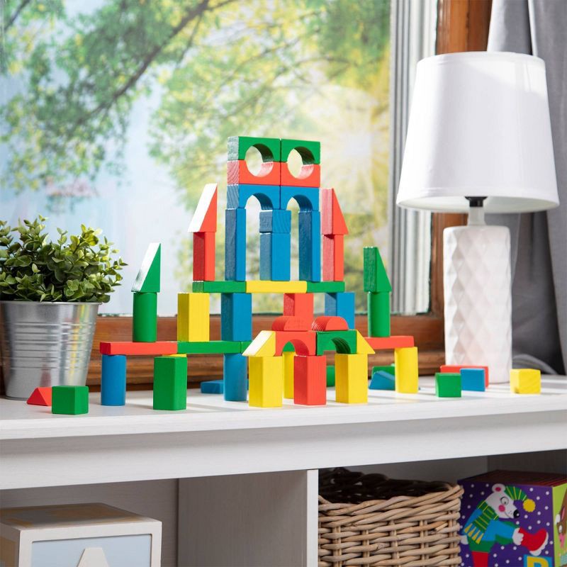 slide 4 of 9, Melissa & Doug Wooden Building Blocks Set - 100 Blocks, 1 ct