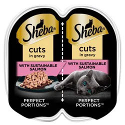 Sheba Perfect Portions Cuts in Gravy Gourmet Salmon, Seafood and Gravy Flavor Wet Cat Food - 2.64oz