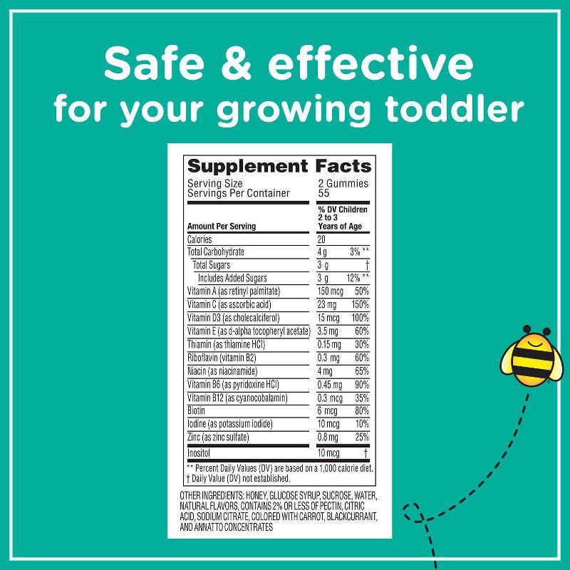 slide 6 of 9, Zarbee's Complete Toddler Multivitamin Gummies with our Vitamin B Complex - Natural Flavor - 110ct, 110 ct