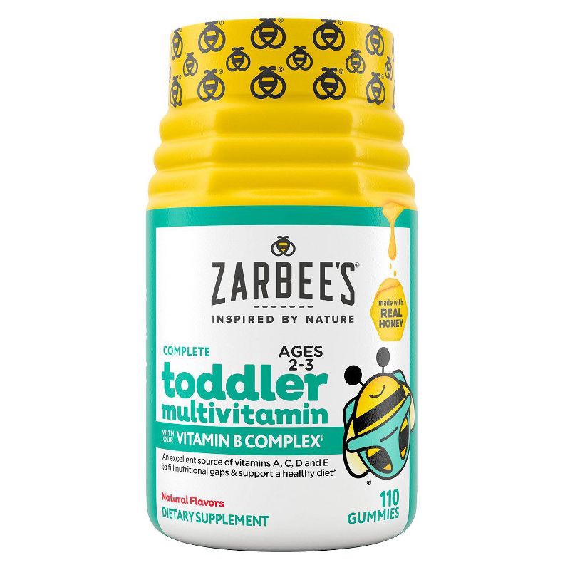 slide 1 of 9, Zarbee's Complete Toddler Multivitamin Gummies with our Vitamin B Complex - Natural Flavor - 110ct, 110 ct