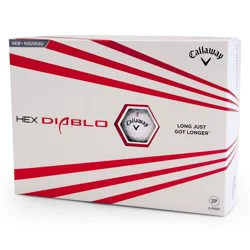 Callaway HEX Diablo Golf Balls - 12pk: Rubber Core, Ionomer Shell