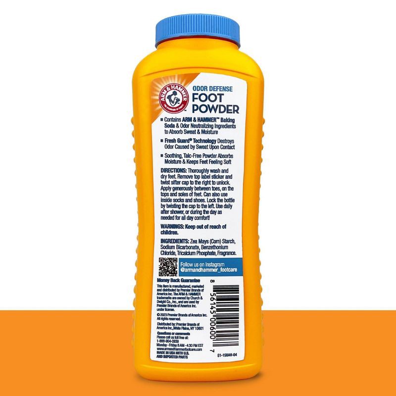 slide 2 of 10, Arm & Hammer Foot Odor Control Powder - 7.0oz, 7 oz