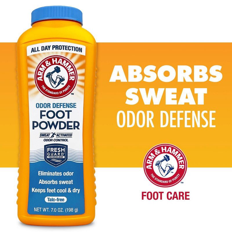 slide 3 of 10, Arm & Hammer Foot Odor Control Powder - 7.0oz, 7 oz