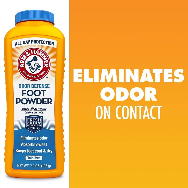 slide 4 of 10, Arm & Hammer Foot Odor Control Powder - 7.0oz, 7 oz