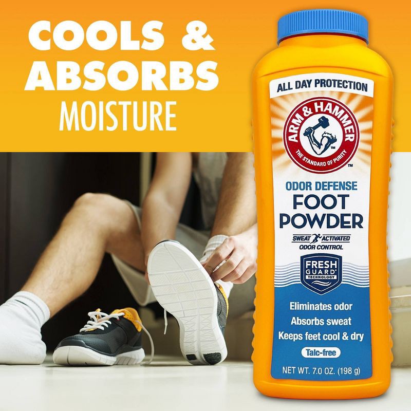 slide 6 of 10, Arm & Hammer Foot Odor Control Powder - 7.0oz, 7 oz