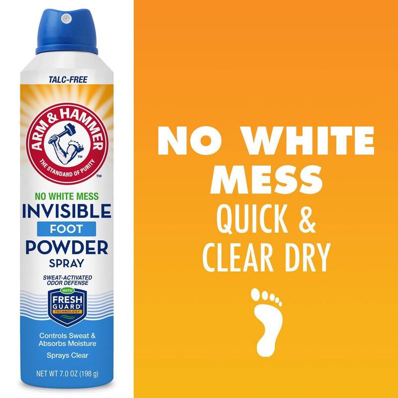 slide 3 of 9, Arm & Hammer Invisible Spray Foot Powder - 7oz, 7 oz