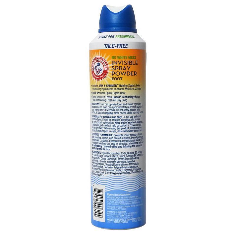 slide 3 of 3, Arm & Hammer Invisible Spray Foot Powder - 7oz, 7 oz