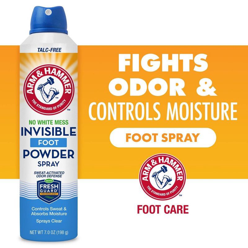 slide 5 of 9, Arm & Hammer Invisible Spray Foot Powder - 7oz, 7 oz