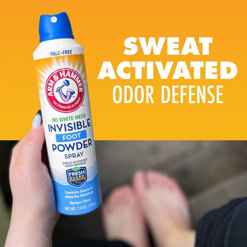 slide 6 of 9, Arm & Hammer Invisible Spray Foot Powder - 7oz, 7 oz