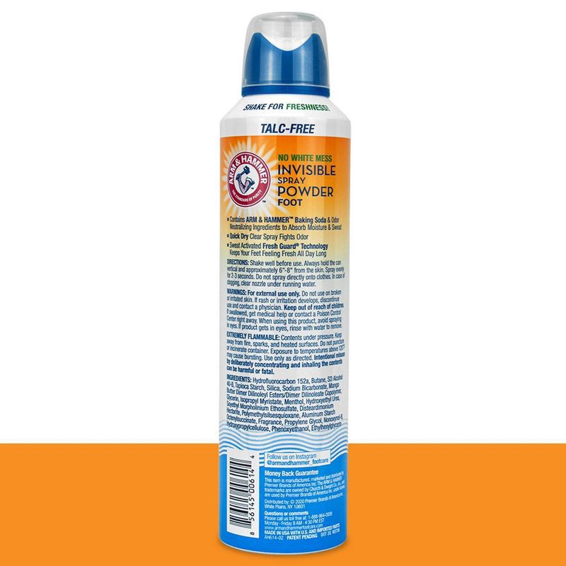 slide 9 of 9, Arm & Hammer Invisible Spray Foot Powder - 7oz, 7 oz