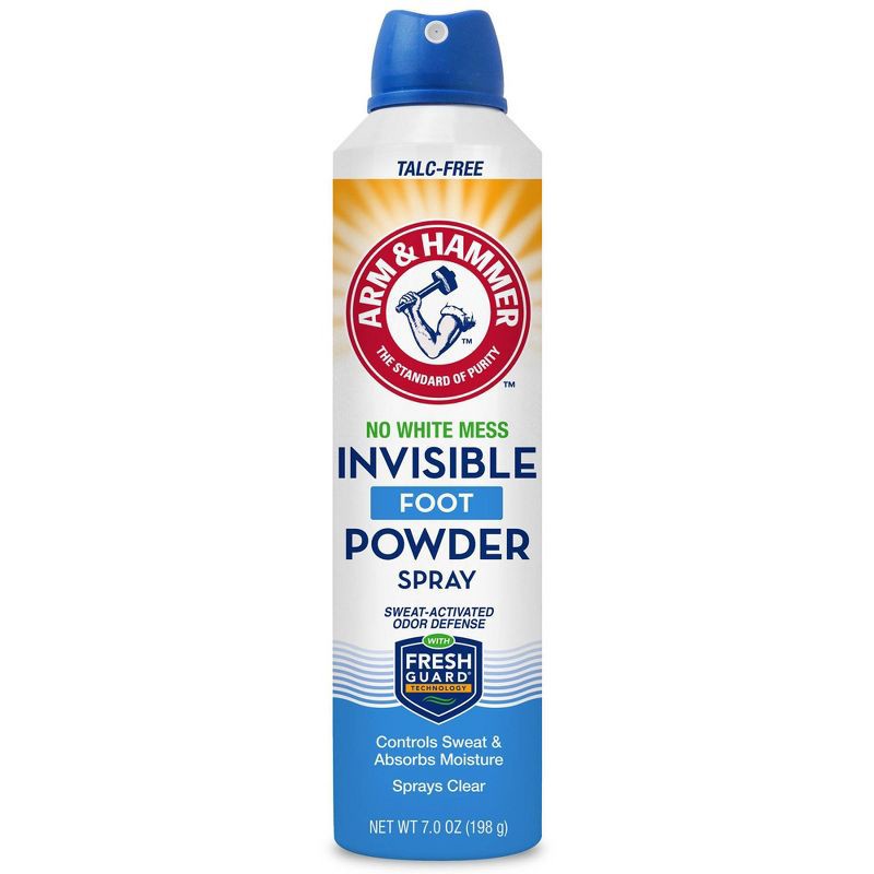 slide 1 of 9, Arm & Hammer Invisible Spray Foot Powder - 7oz, 7 oz