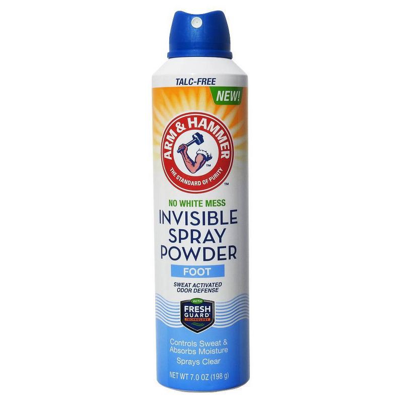 slide 1 of 3, Arm & Hammer Invisible Spray Foot Powder - 7oz, 7 oz