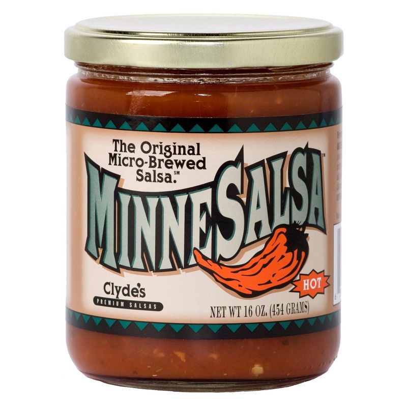 slide 1 of 3, Clyde's MinneSalsa Hot Salsa - 16oz, 16 oz