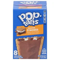Pop-Tarts Toaster Pastries, Breakfast Foods, Kids Snacks, Frosted S''mores, 13.5oz Box, 8 Pop-Tarts