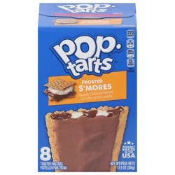 Pop-Tarts Toaster Pastries, Breakfast Foods, Kids Snacks, Frosted S''mores, 13.5oz Box, 8 Pop-Tarts