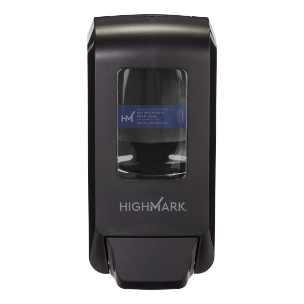slide 2 of 6, Highmark Manual Soap & Sanitizer Dispenser, Black, 1 ct