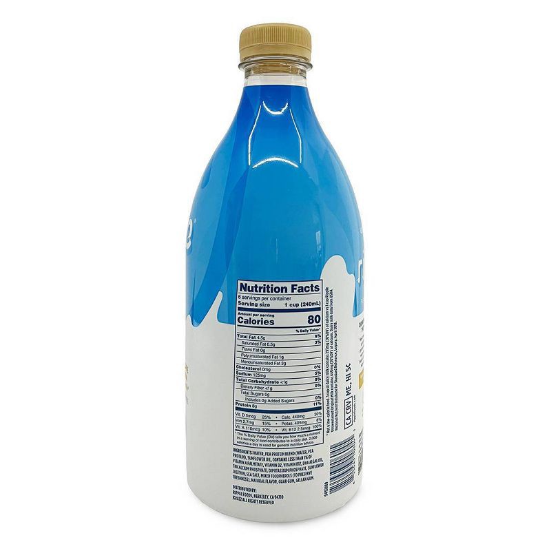 slide 3 of 5, Ripple Dairy-Free Unsweetened Original Milk - 48 fl oz, 48 fl oz