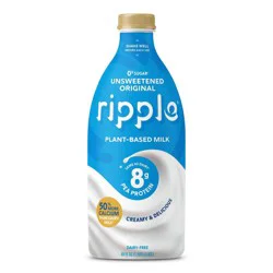 Ripple Dairy-Free Unsweetened Original Milk - 48 fl oz