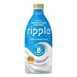 Ripple Dairy-Free Unsweetened Original Milk - 48 fl oz