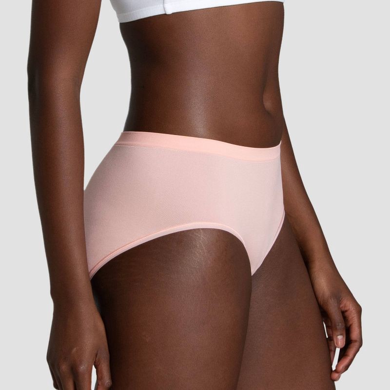 slide 4 of 6, Fruit of the Loom Women's 6pk 360 Stretch Seamless Low-Rise Briefs - Colors May Vary 6: Midweight Nylon, Tagless, Solid Pattern, 6 ct