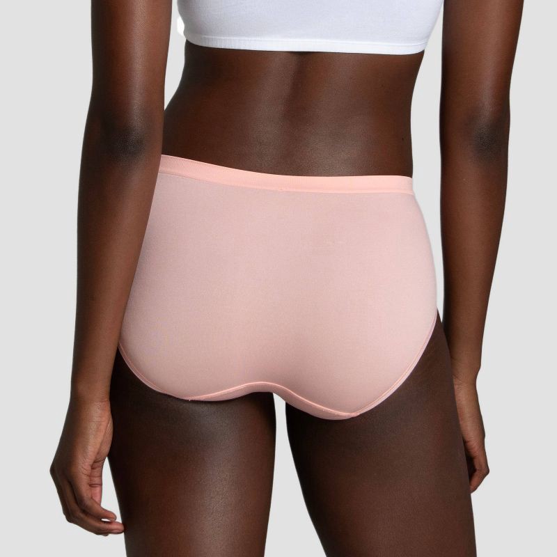 slide 5 of 6, Fruit of the Loom Women's 6pk 360 Stretch Seamless Low-Rise Briefs - Colors May Vary 6: Midweight Nylon, Tagless, Solid Pattern, 6 ct