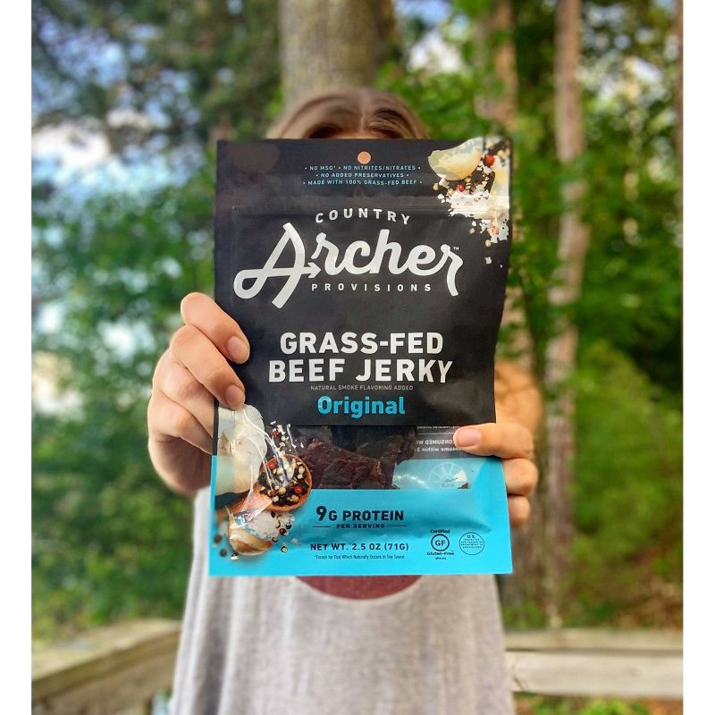 slide 4 of 5, Country Archer Jerky Co. Country Archer All Natural Grass Fed Original Beef Jerky - 2.5oz, 2.5 oz