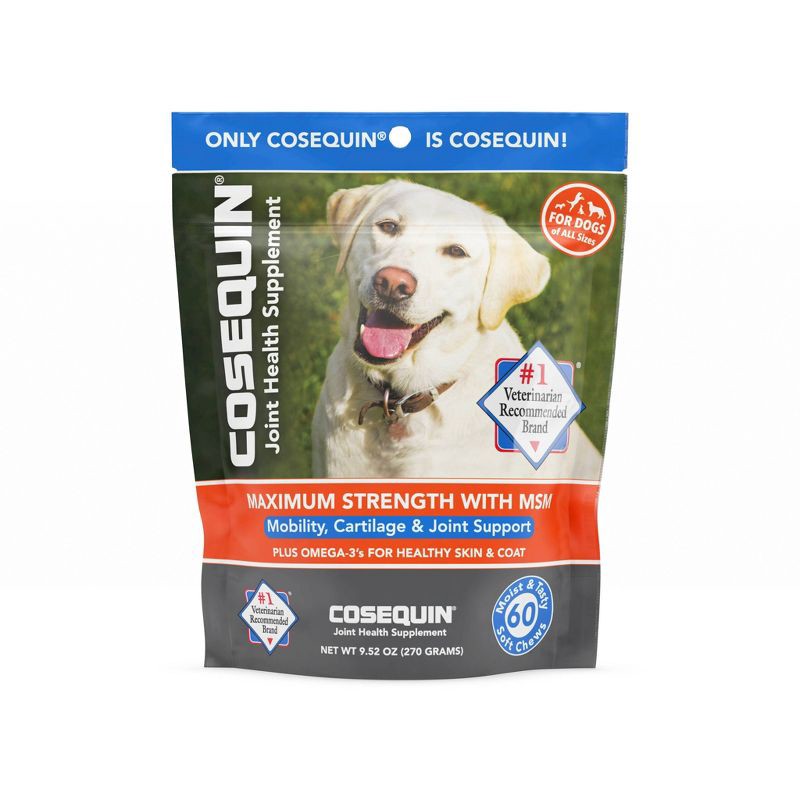 slide 1 of 1, Cosequin Glucosamine & Omega 3 Soft Chewable Supplements for Dogs - Beef - 60ct, 60 ct