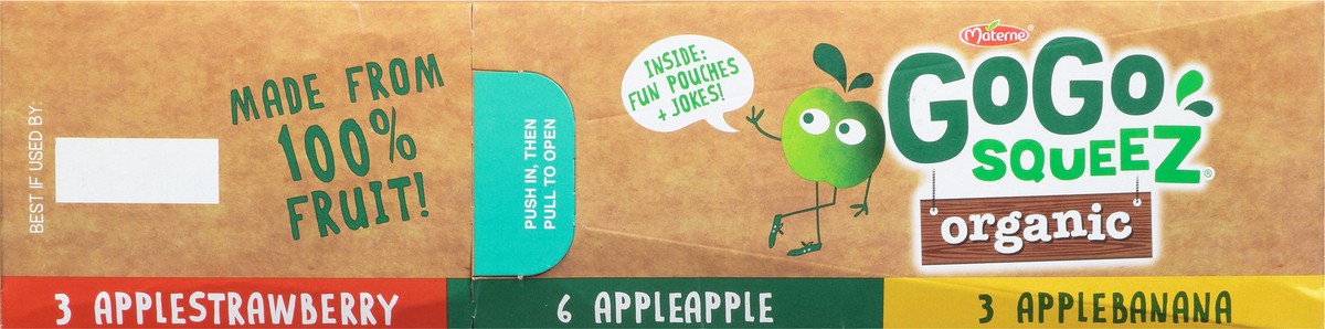 slide 10 of 14, GoGo squeeZ Organic Assorted Applesauce 12-3.2 oz, 12 ct