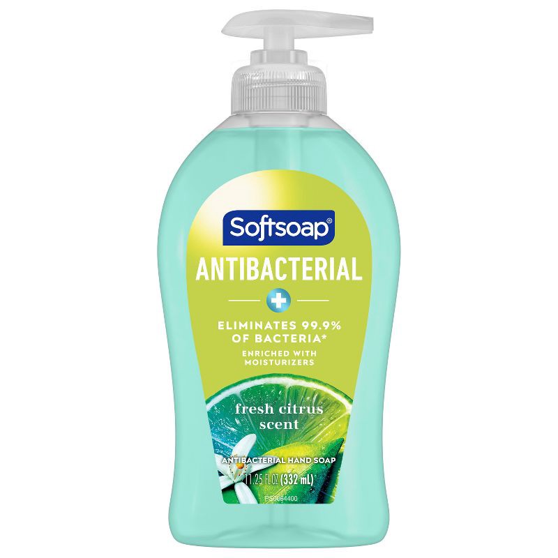 slide 1 of 11, Softsoap Antibacterial Liquid Hand Soap Pump - Fresh Citrus - 11.25 fl oz, 11.25 fl oz
