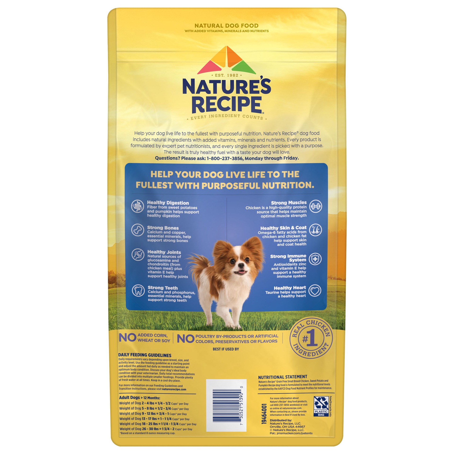 slide 5 of 9, Nature's Recipe Nature′s Recipe Grain Free Small Breed Chicken, Sweet Potato & Pumpkin Recipe Dry Dog Food, 4 lb. Bag, 4 lb