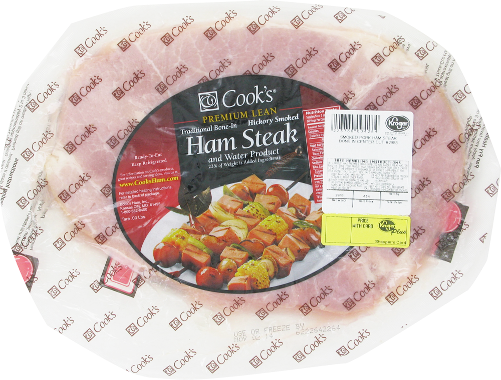 slide 1 of 1, Cook's Ham Steak Bone-In, per lb