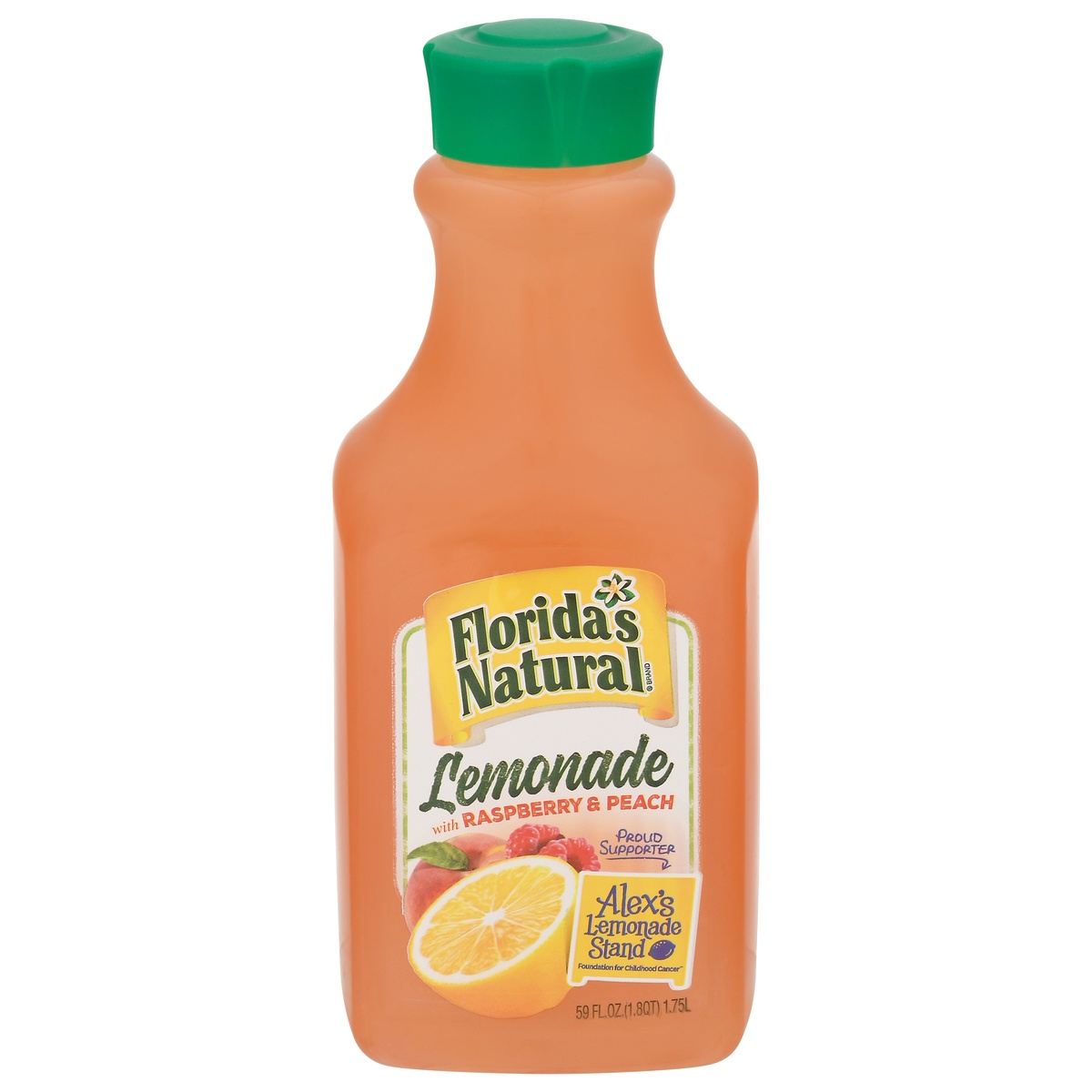 slide 1 of 1, Florida's Natural Lemonade with Raspberry & Peach 59 fl oz, 