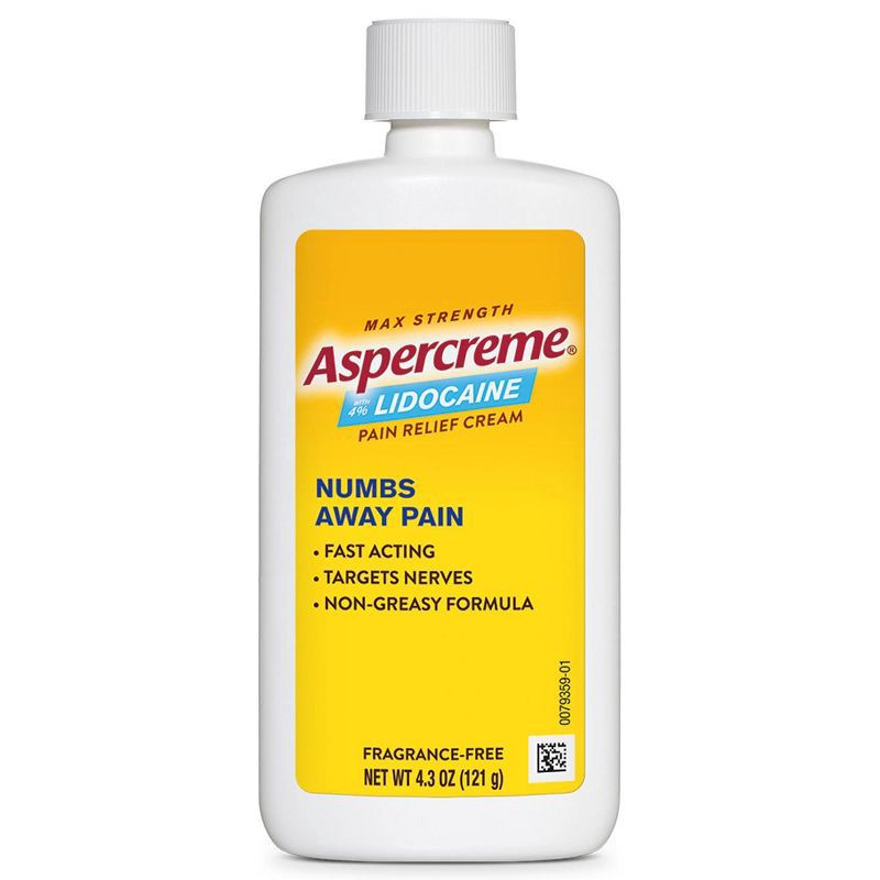slide 1 of 1, Aspercreme 4% Lidocaine Odor Free Pain Relieving Crème - 4.3oz, 4.3 oz