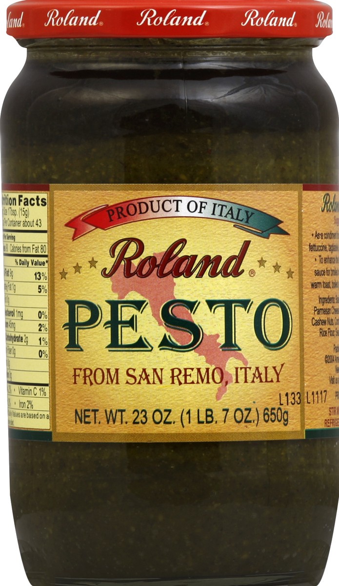 slide 2 of 2, Roland Basil Pesto 22.9 oz, 22.9 oz