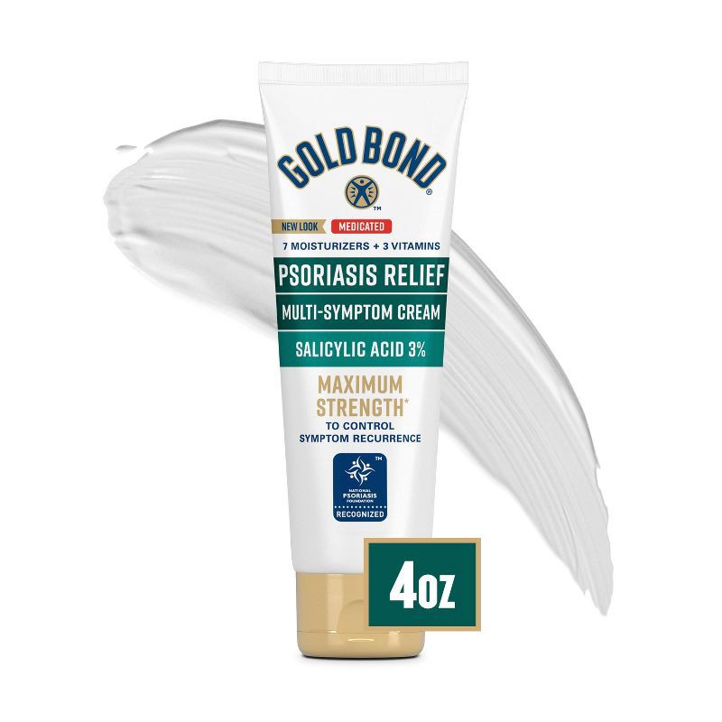 slide 1 of 8, Unscented Gold Bond Psoriasis Relief Cream - 4oz, 4 oz