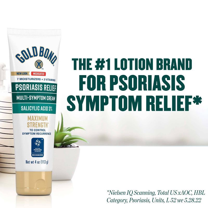 slide 3 of 8, Unscented Gold Bond Psoriasis Relief Cream - 4oz, 4 oz